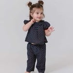Baby Girls Dawson 2-piece Set ||  Navy Carnation