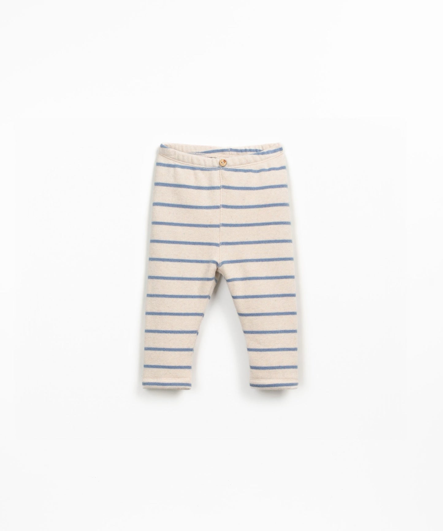 Sustainable Cotton Leggings || Blue Striped