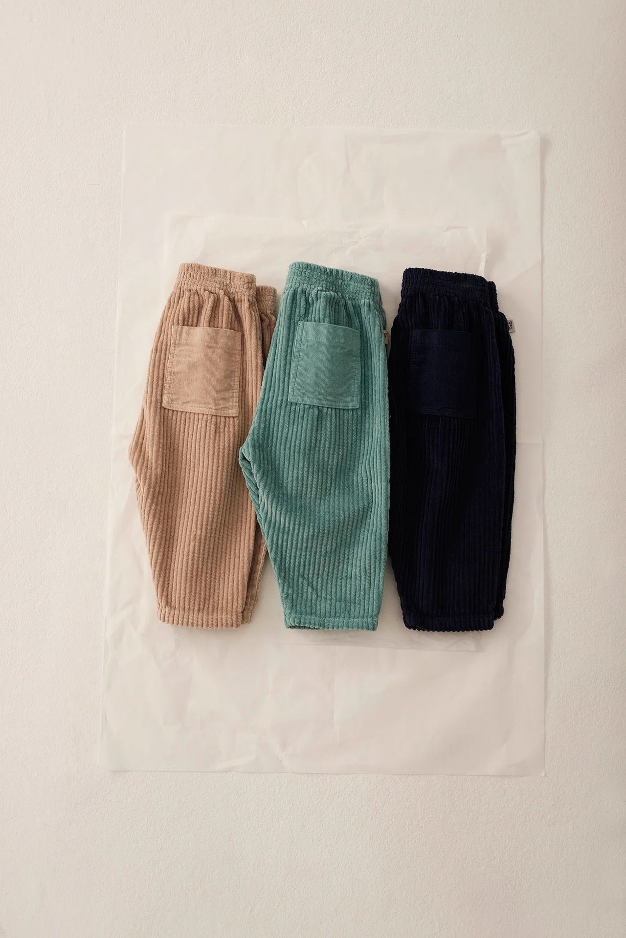 Organic Cotton Wide Corduroy Pant || Stone