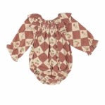 Noelle Baby Romper || Cherry Patchwork