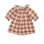 NoelleCherry Patchwork Vintage Dress || Crimson