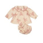 Georgina Set Vintage Bows || Dusty Pink