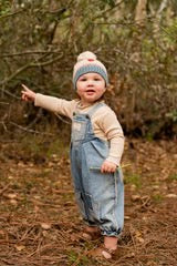 Ribbed Turtleneck || Natural/Denim