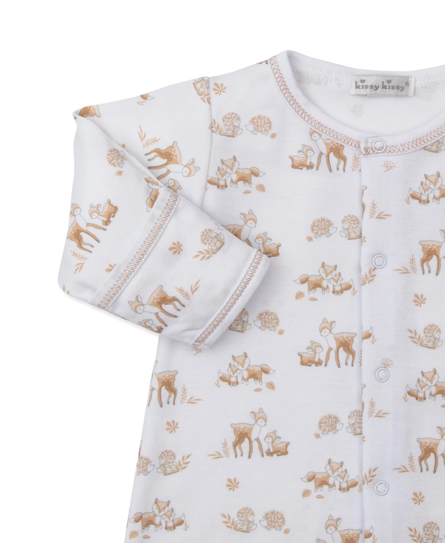 Kissy Kissy Forest Fanfare Tan Convertible Gown, Hat & Burb Cloth Set