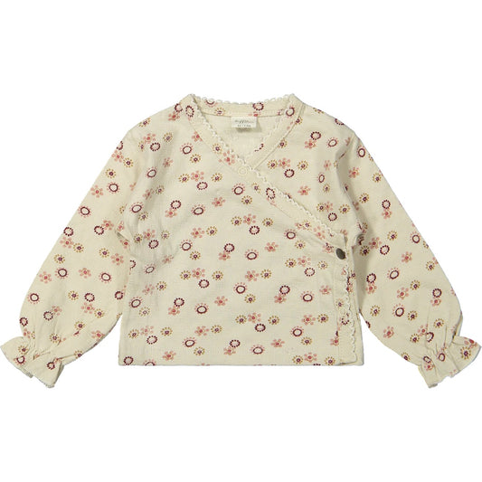 Turn Over Top and Knit Leggings Set || Small Flower Rose