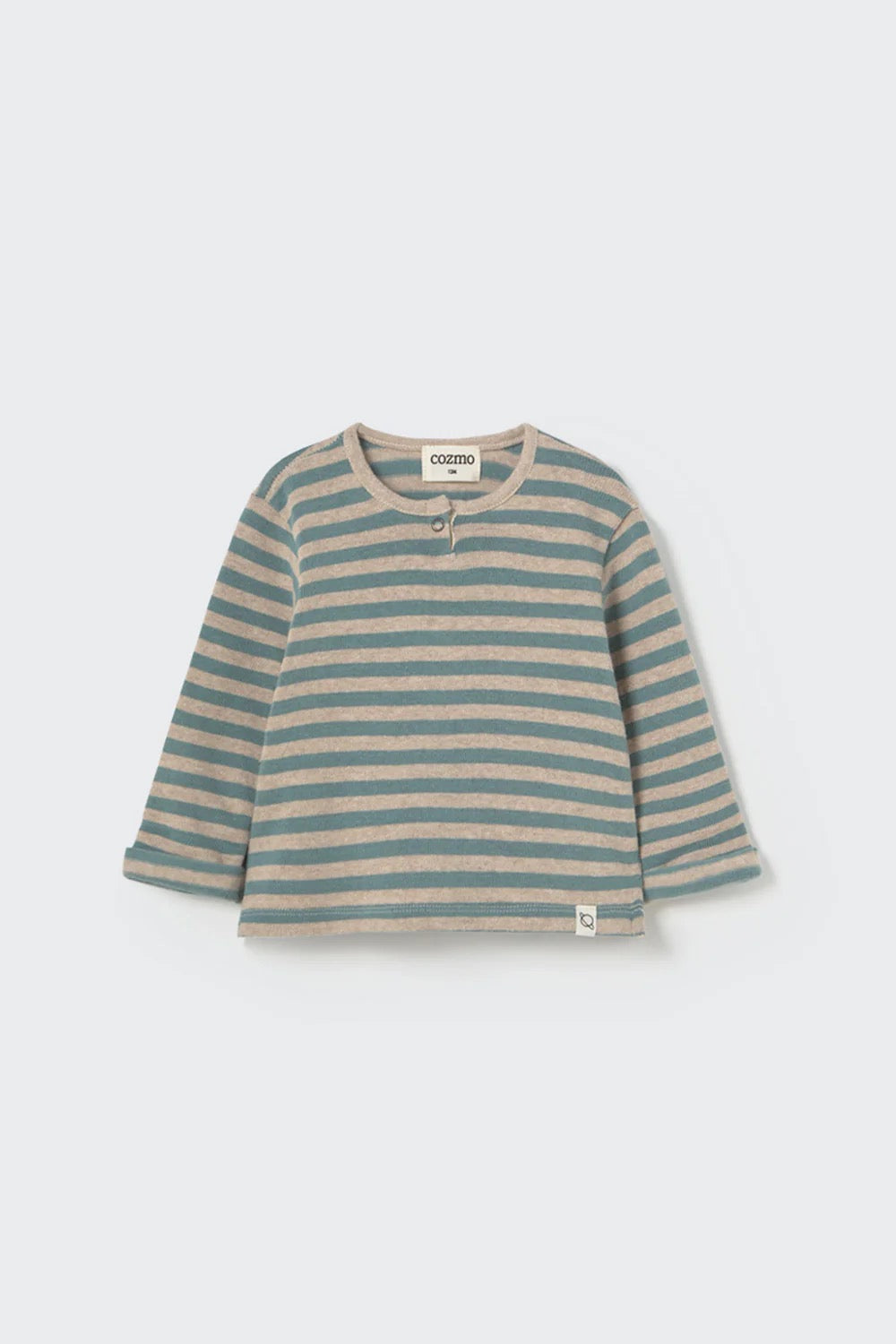 Soft Stripes Knit Baby Sweater || Artic Blue