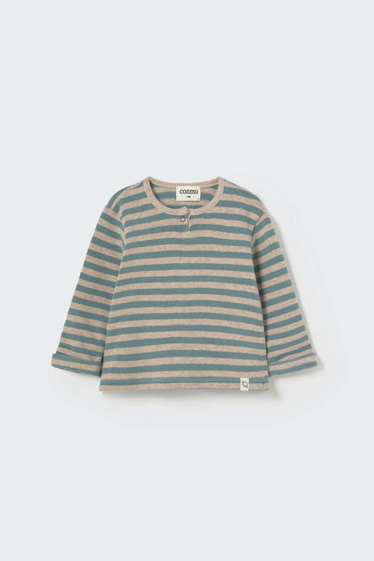 Soft Stripes Knit Baby Sweater || Artic Blue