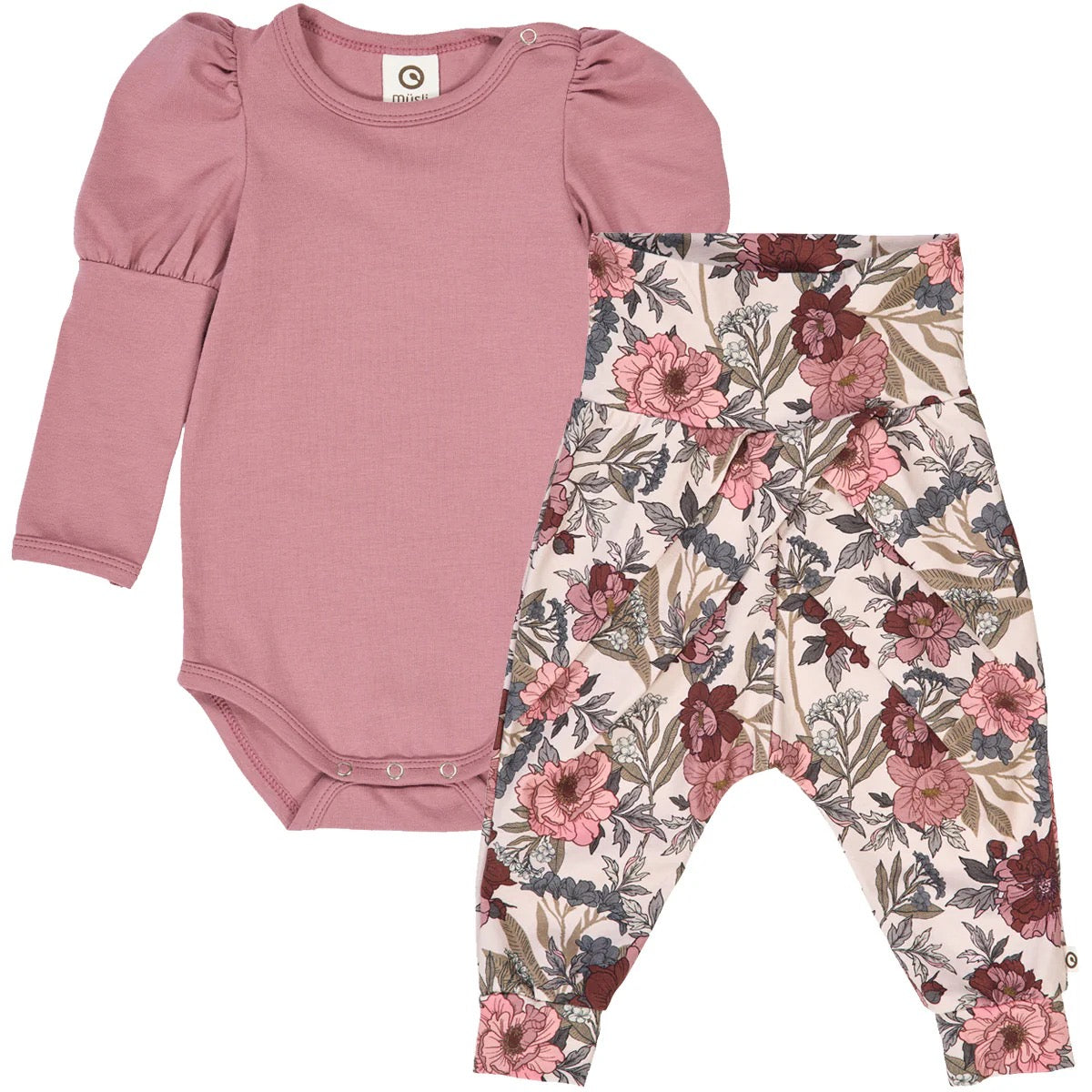 Baby Bliss Pant and Onesie Set || Nightingale/Root/Nostal