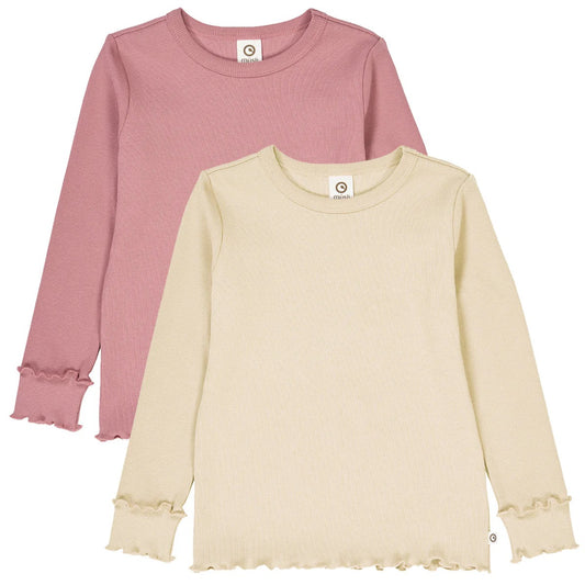 Cozy Me Rib Top 2-Pack || Oak/Nostalgia Rose