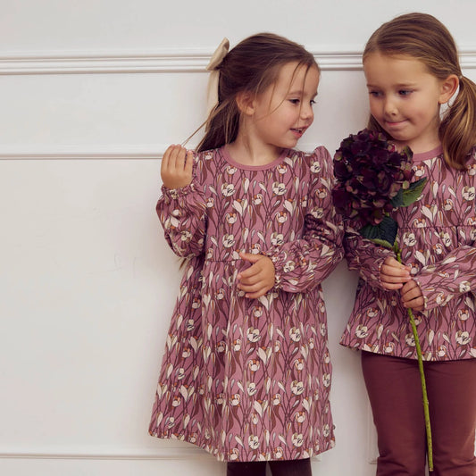 Girls Autumn Dress & Leggings Set || Nostalgia Rose