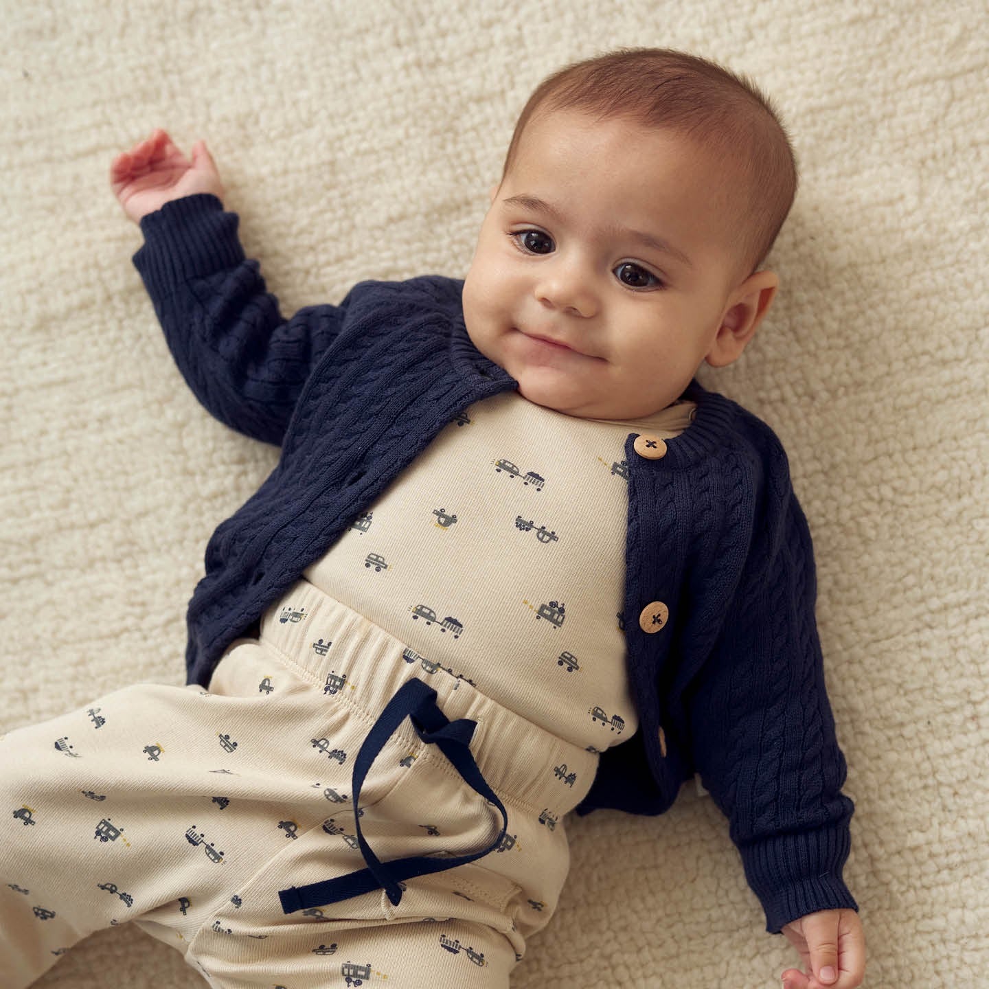 Baby Printed Rib Top || Auto