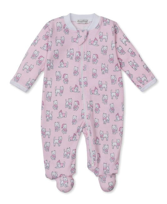 Pack of Pups Zip Footie Pink