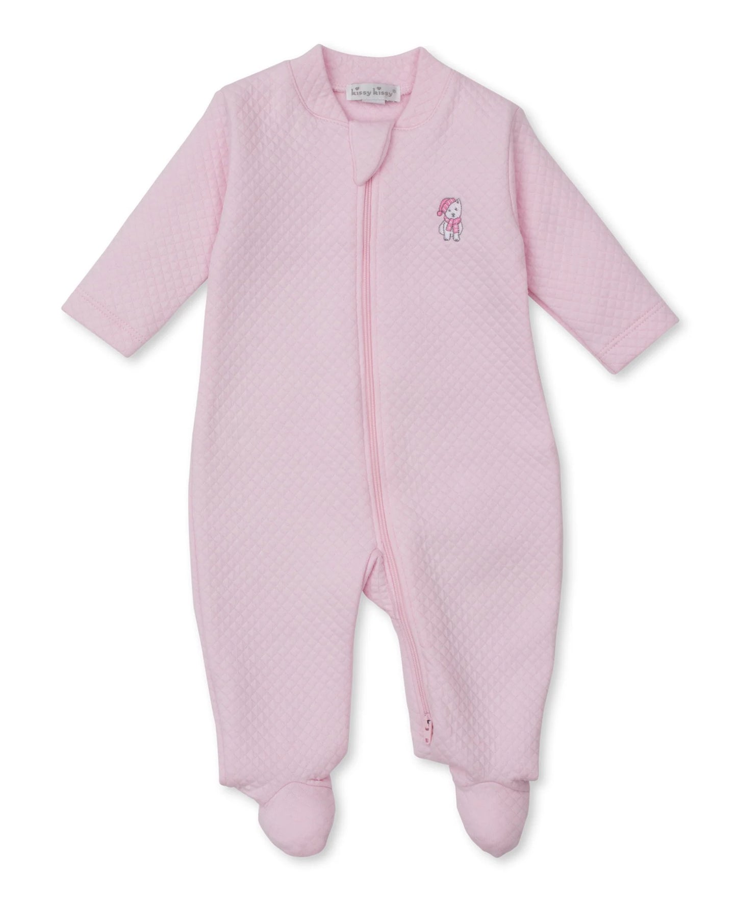 Pack of Pups Pink Jacquard Zip Footie