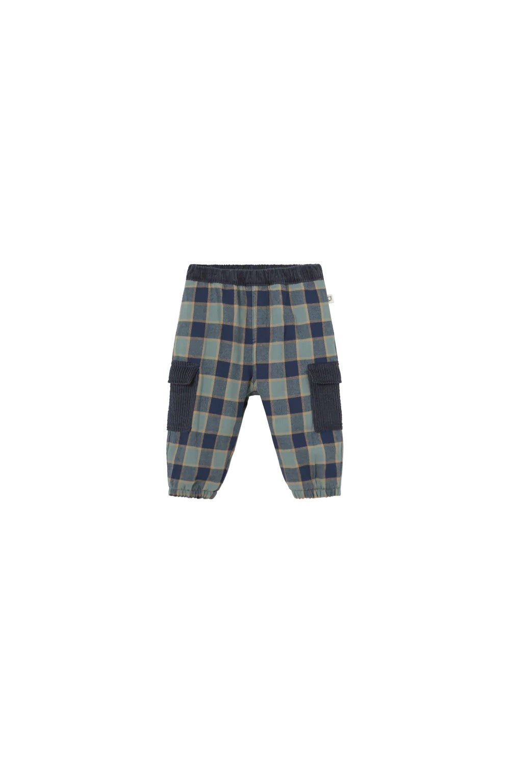 Check Flannel Baby Pants || Artic Blue