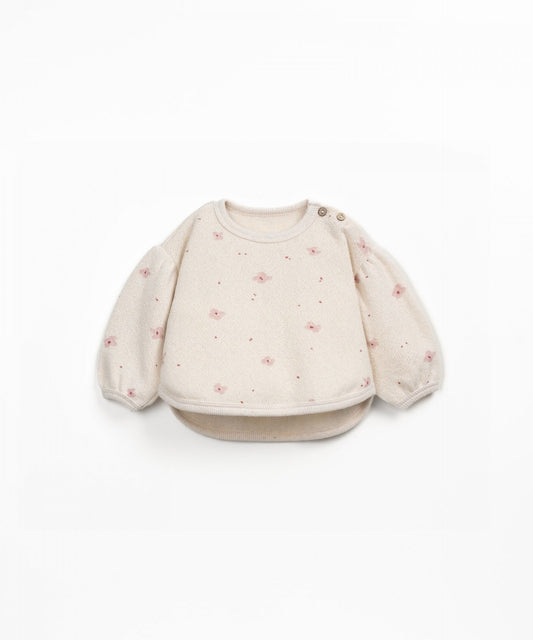 Printed Jersey Sweater || Flower Print