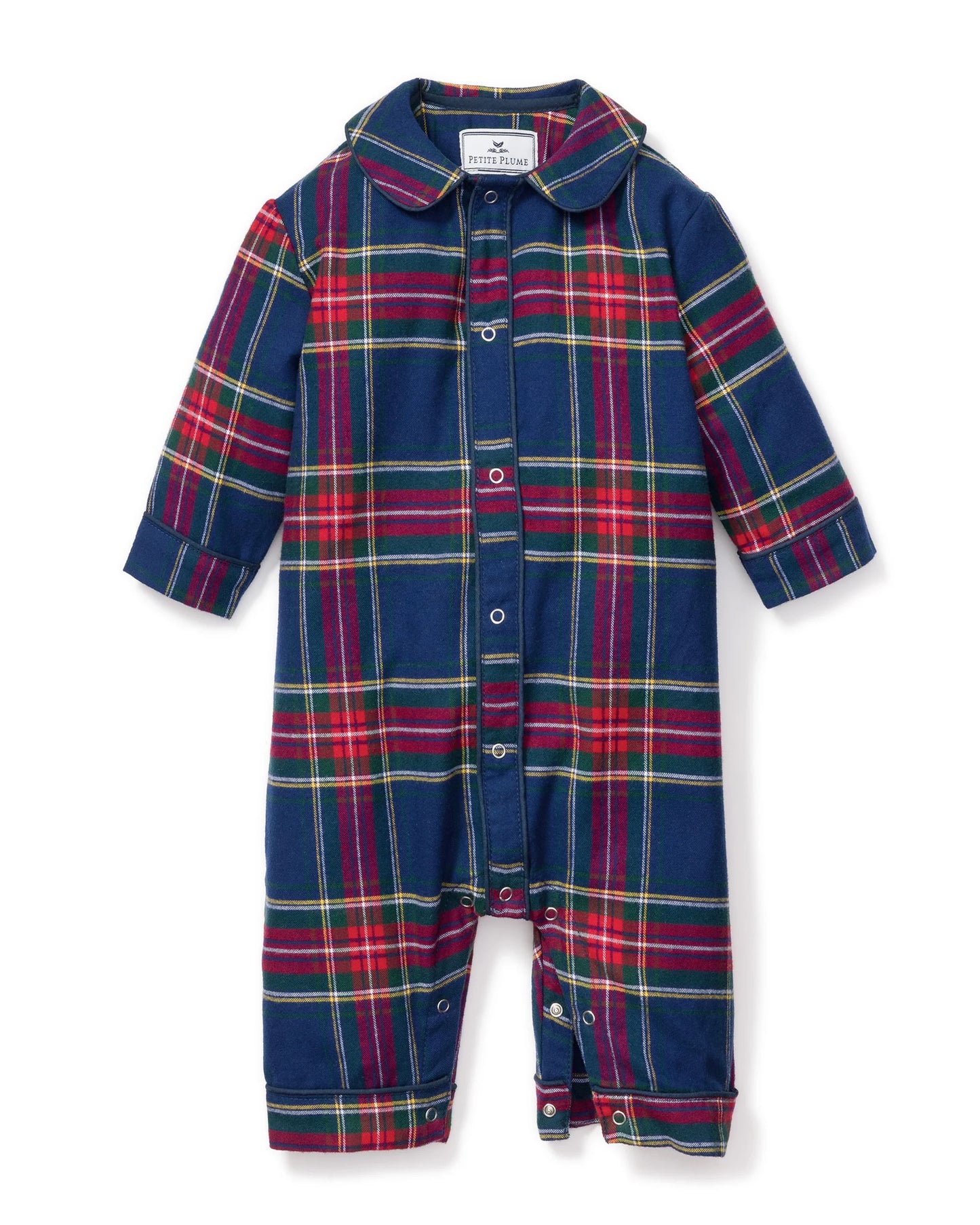 Petite Plume Baby's Brushed Twill Cambridge Romper || Windsor Tartan