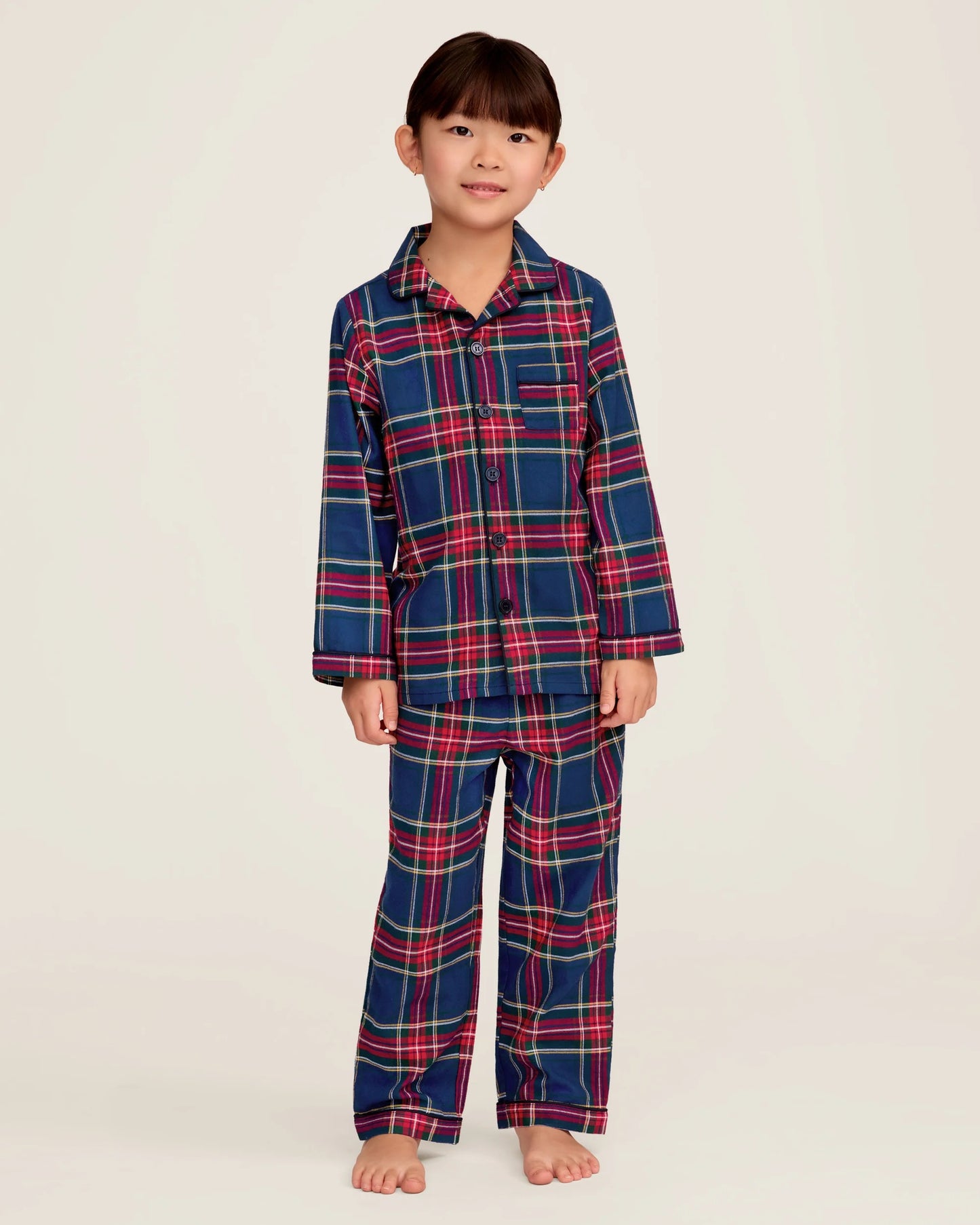 Petite Plume Kid's Brushed Twill Pajama Set || Windsor Tartan