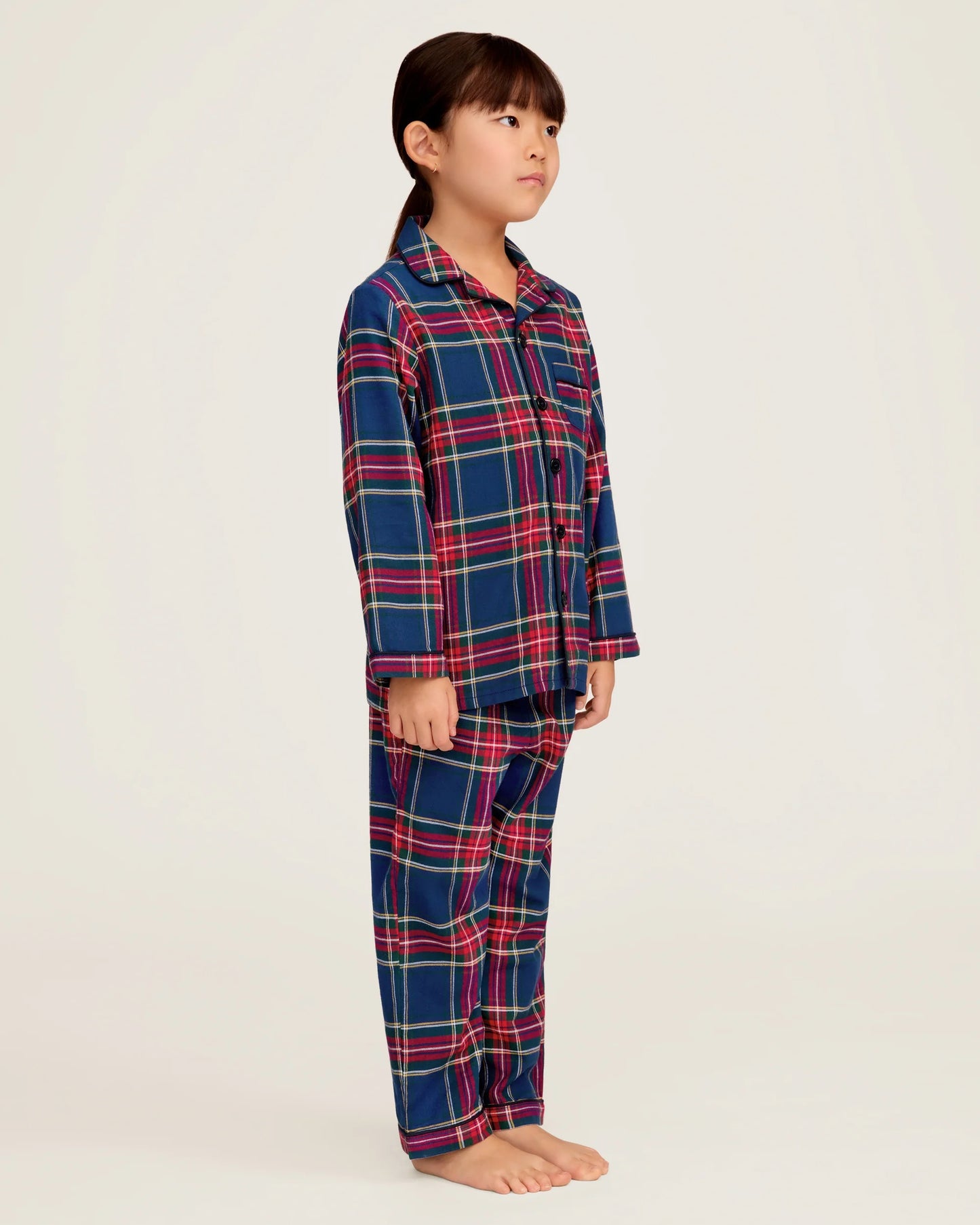 Petite Plume Kid's Brushed Twill Pajama Set || Windsor Tartan