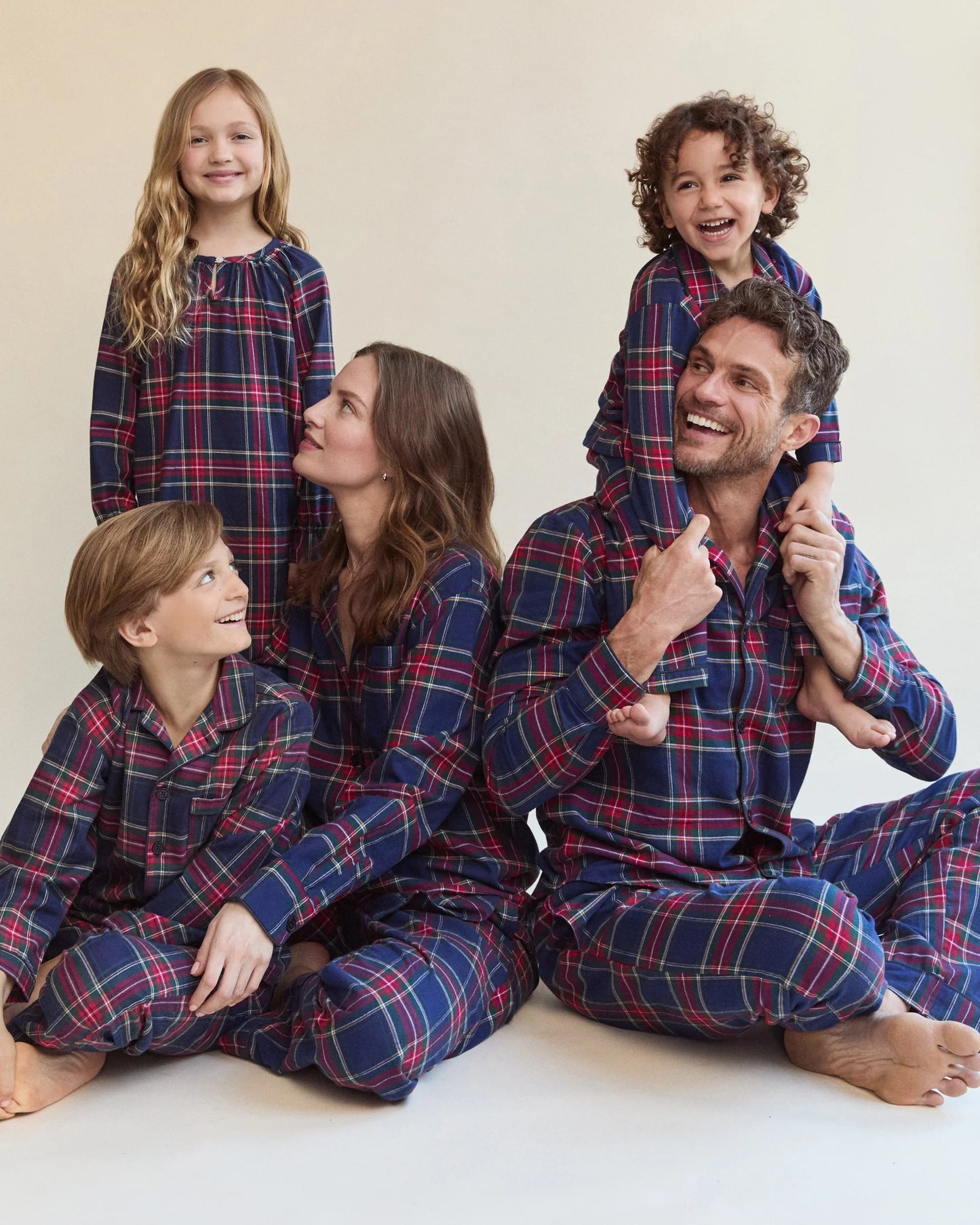 Petite Plume Kid's Brushed Twill Pajama Set || Windsor Tartan
