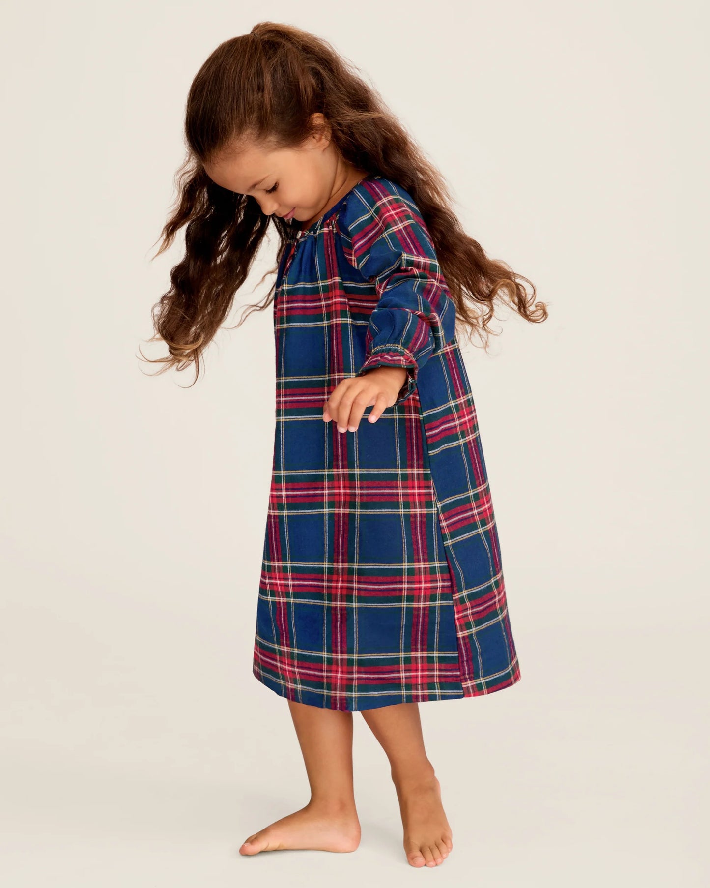 Petite Plume Girl's Brushed Twill Delphine Nightgown || Windsor Tartan