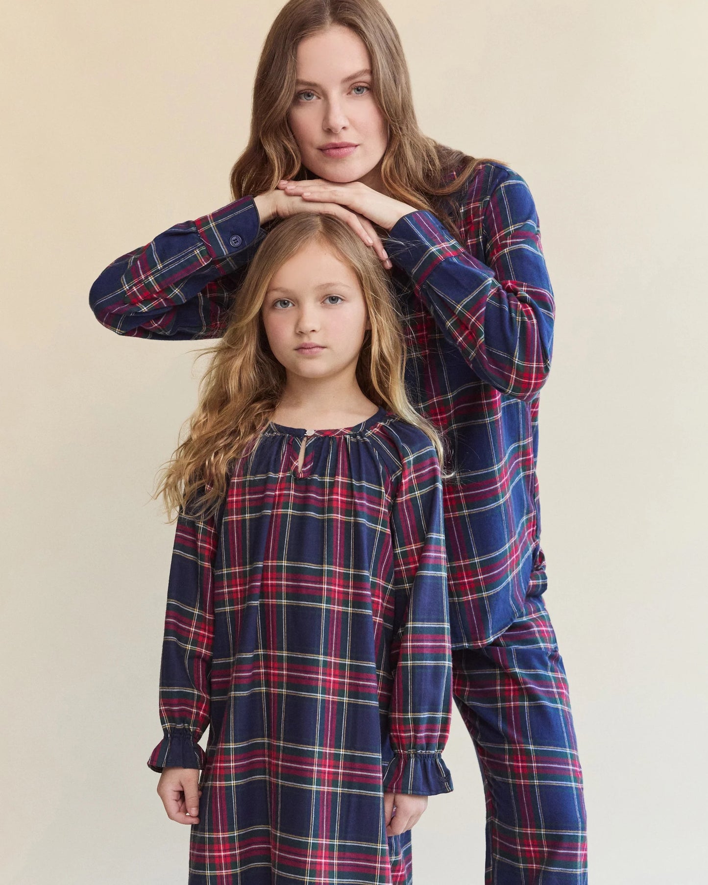 Petite Plume Girl's Brushed Twill Delphine Nightgown || Windsor Tartan