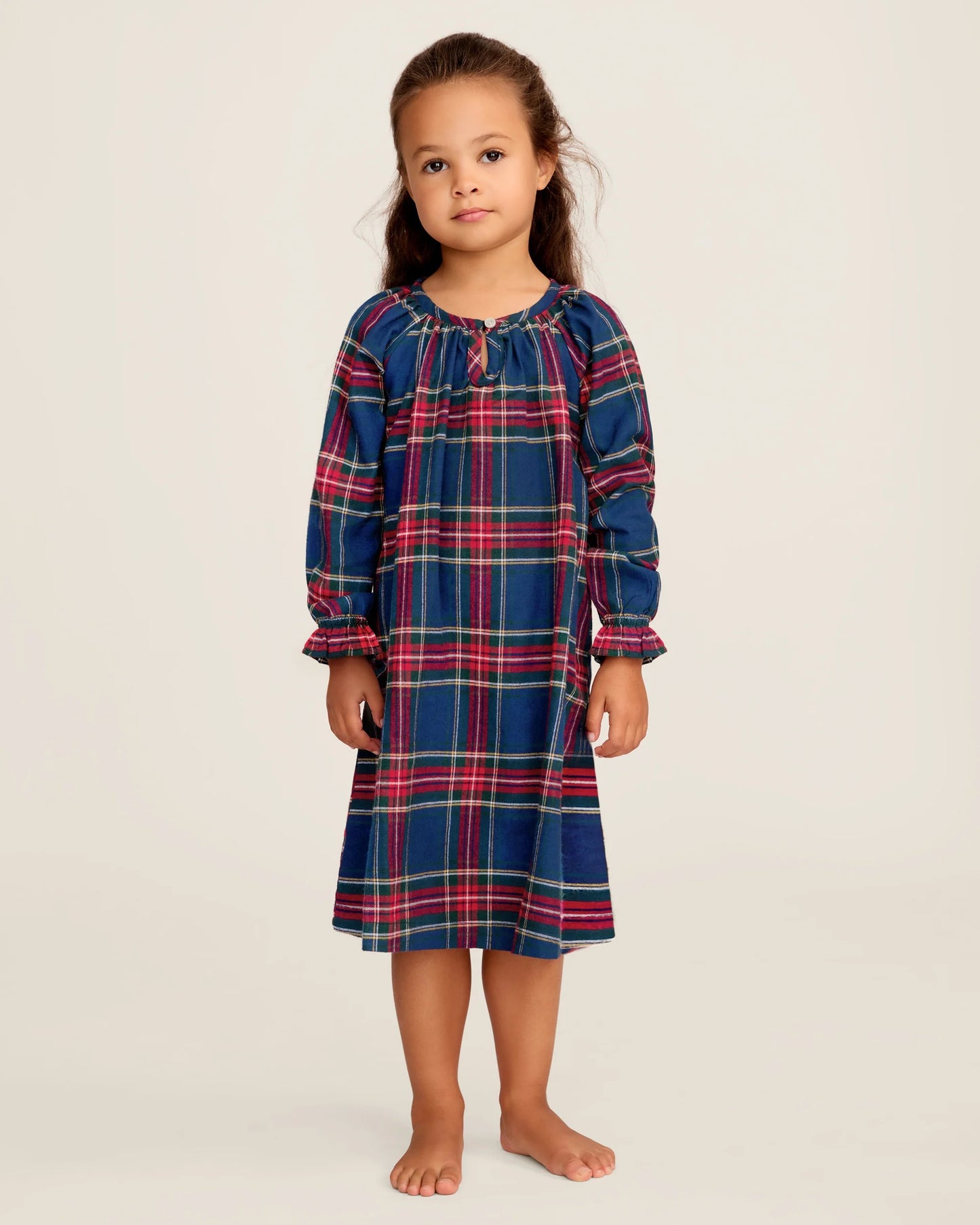 Petite Plume Girl's Brushed Twill Delphine Nightgown || Windsor Tartan