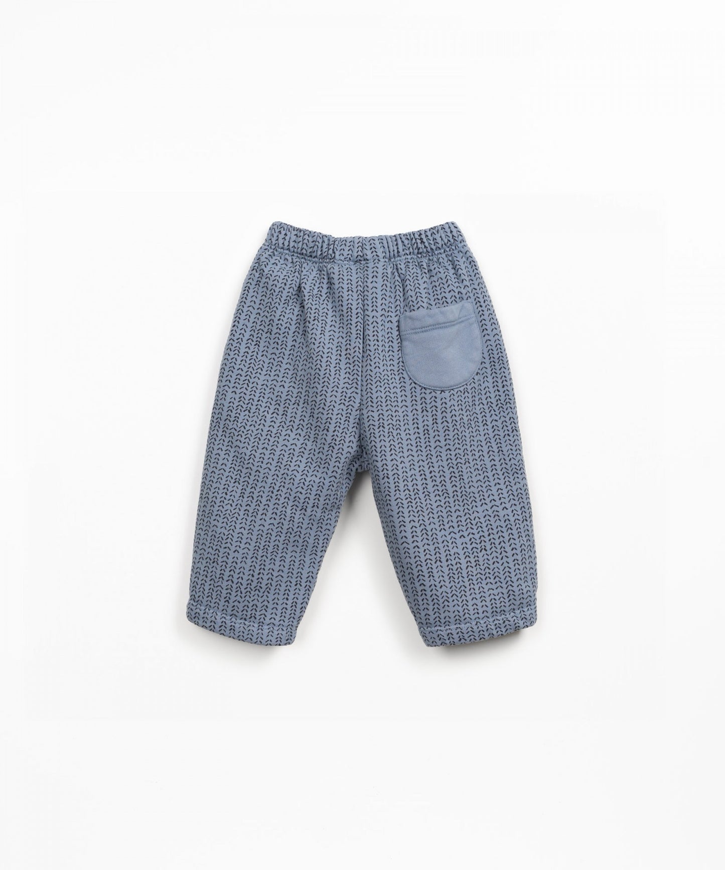 Blue Fleece Trousers with Elastic Waist
