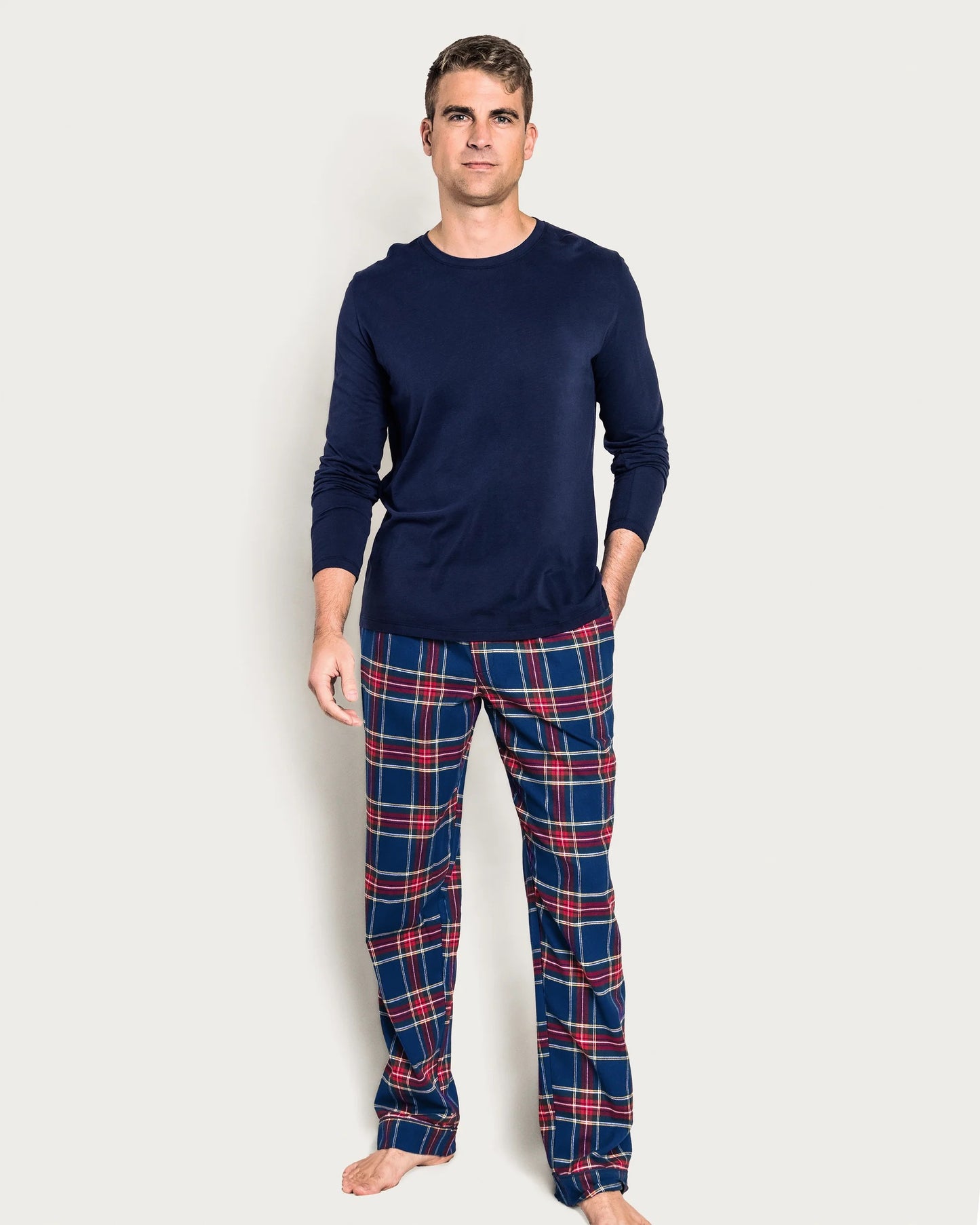 Petite Plume Men's Brushed Twill Pajama Pant || Windsor Tartan