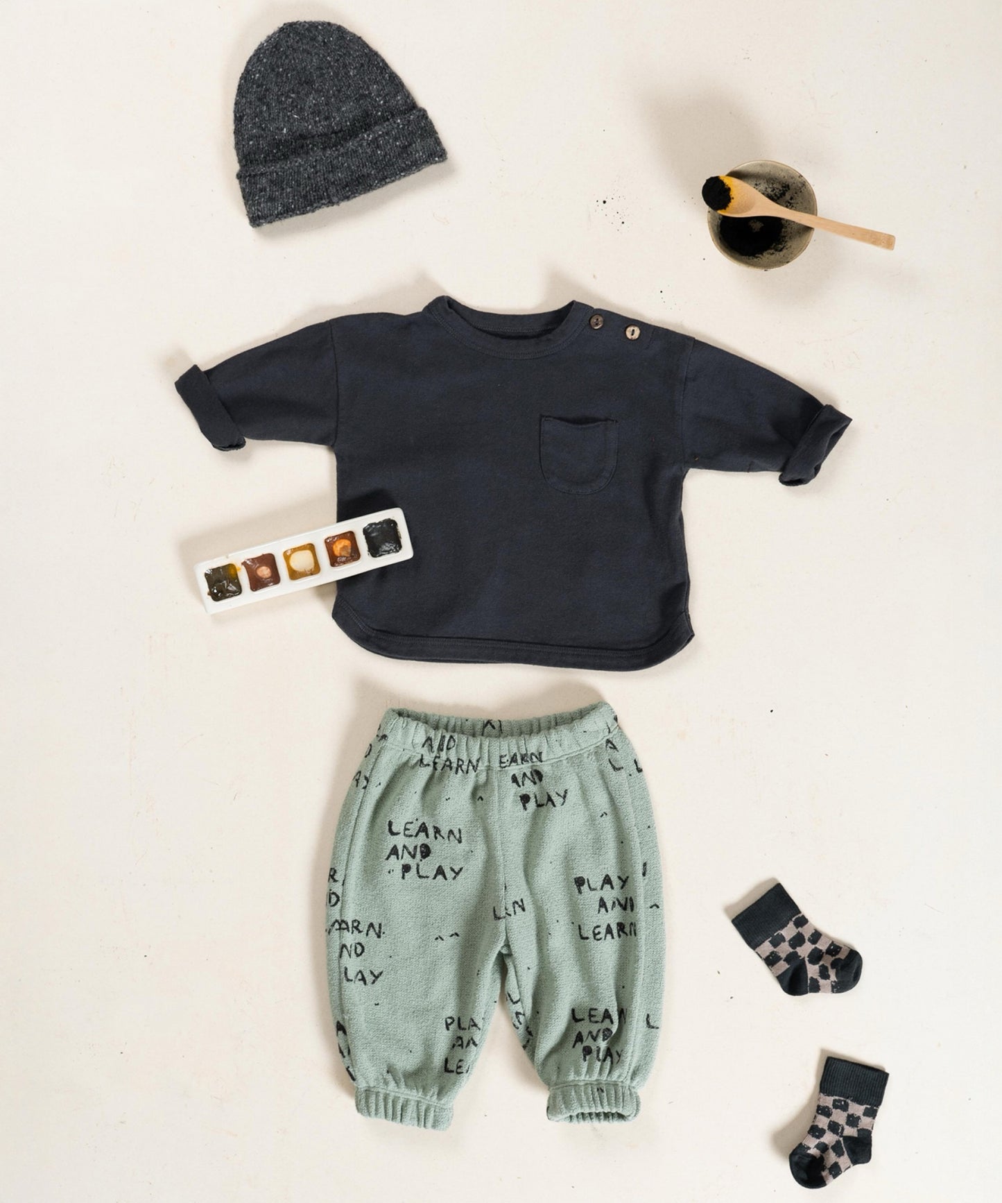 Knit T-Shirt with Button Opening