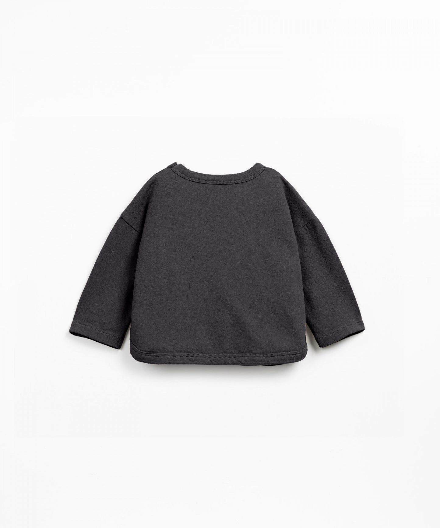 Knit T-Shirt with Button Opening