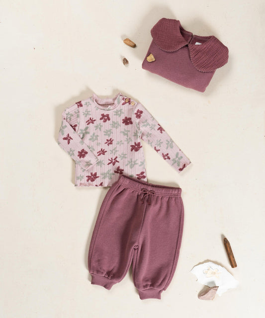 Jersey Fleece Trousers with Elastic Waist