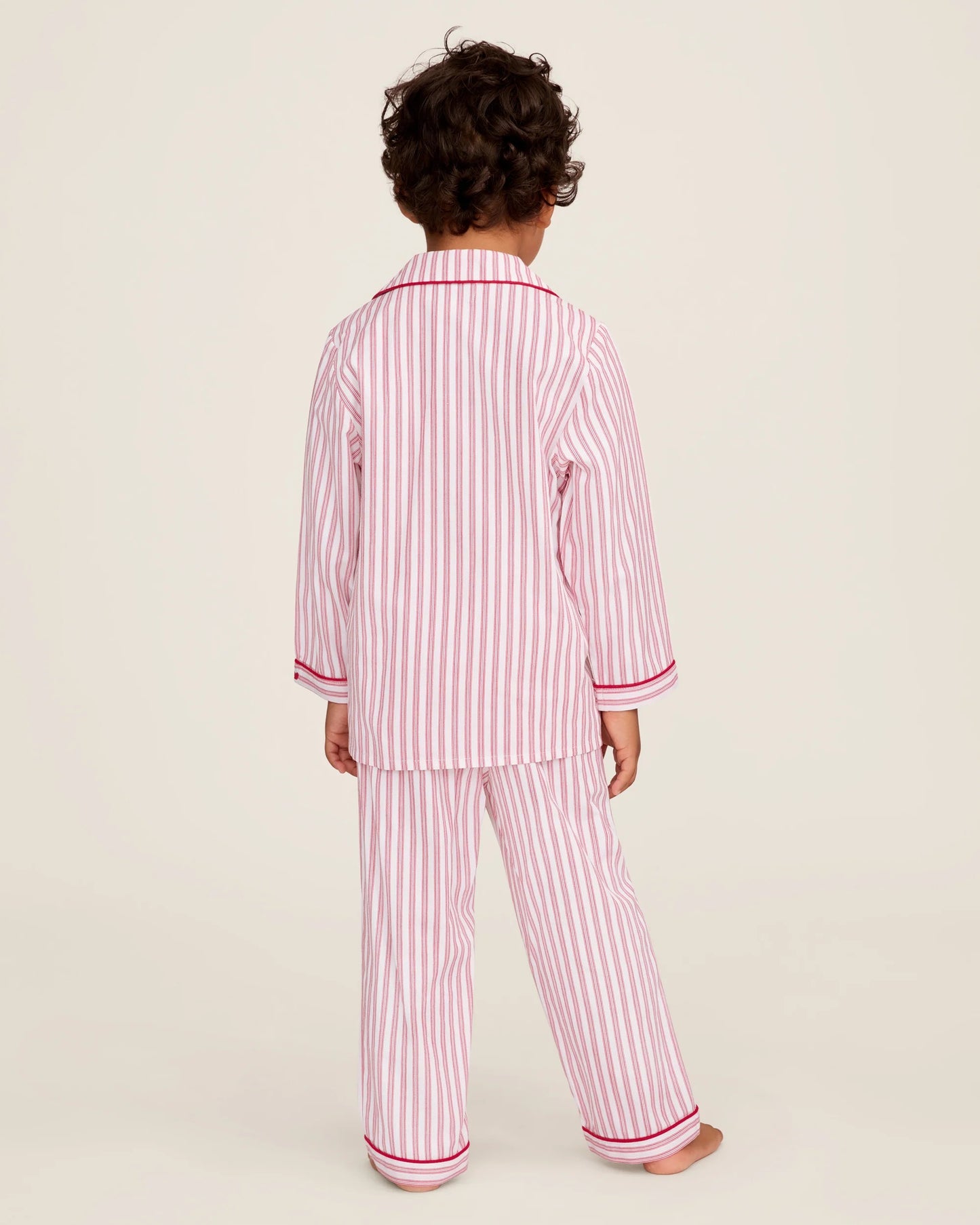 Petite Plume Kid's Twill Pajama Set || Antique Red Ticking