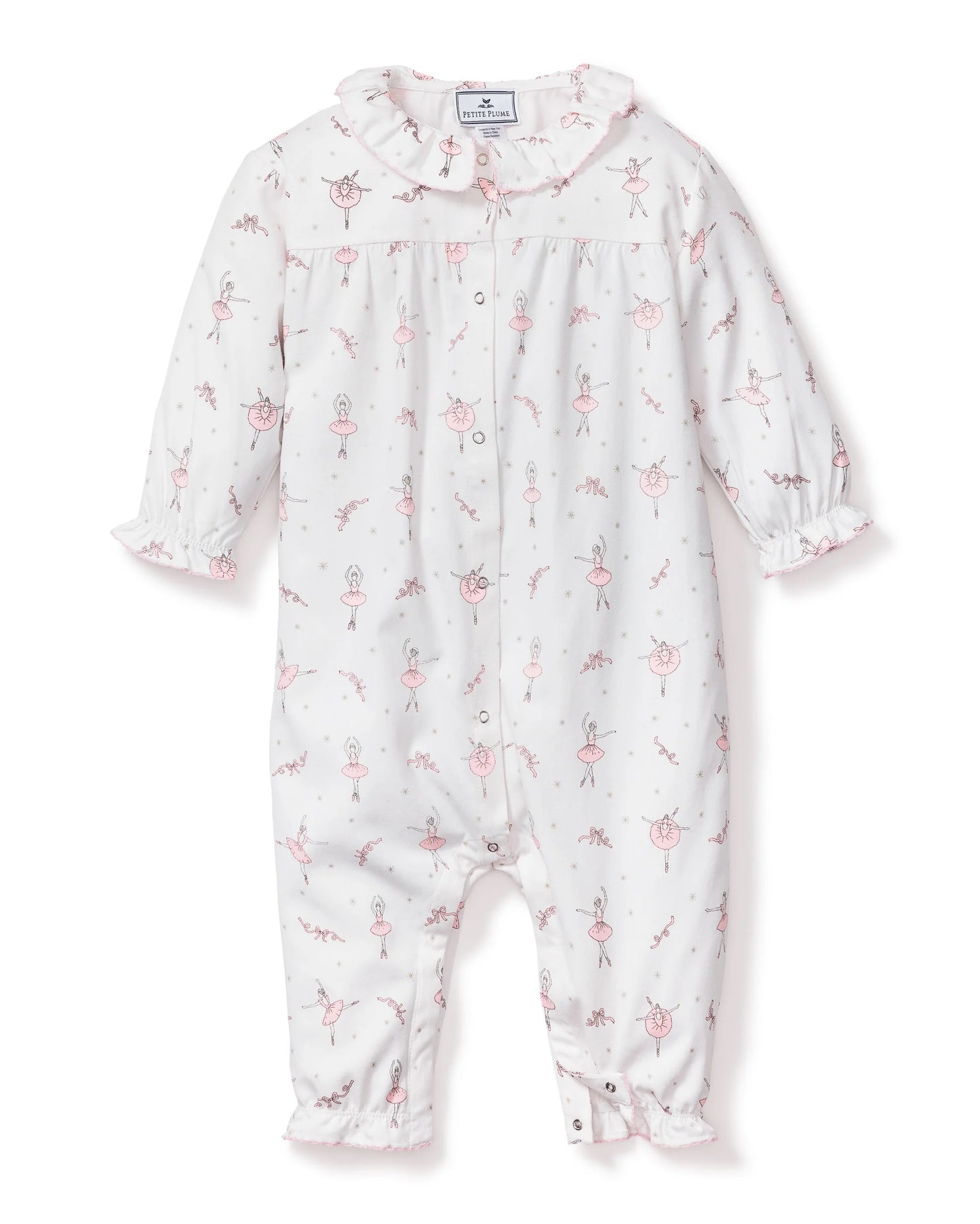 Petite Plume Baby's Twill Madeline Romper || Sugar Plum Fairy