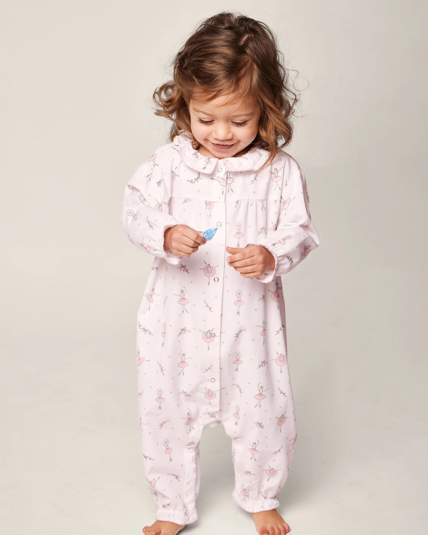 Petite Plume Baby's Twill Madeline Romper || Sugar Plum Fairy