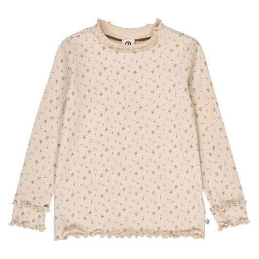 Aster Frill Collar Top || Oak/ Nostalgia Rose/ Beige