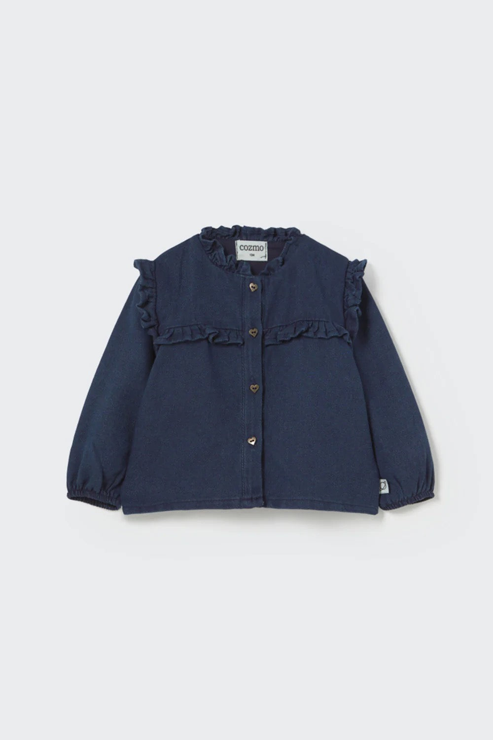 Dobby Denim Baby Blouse and Bloomers Set || Denim
