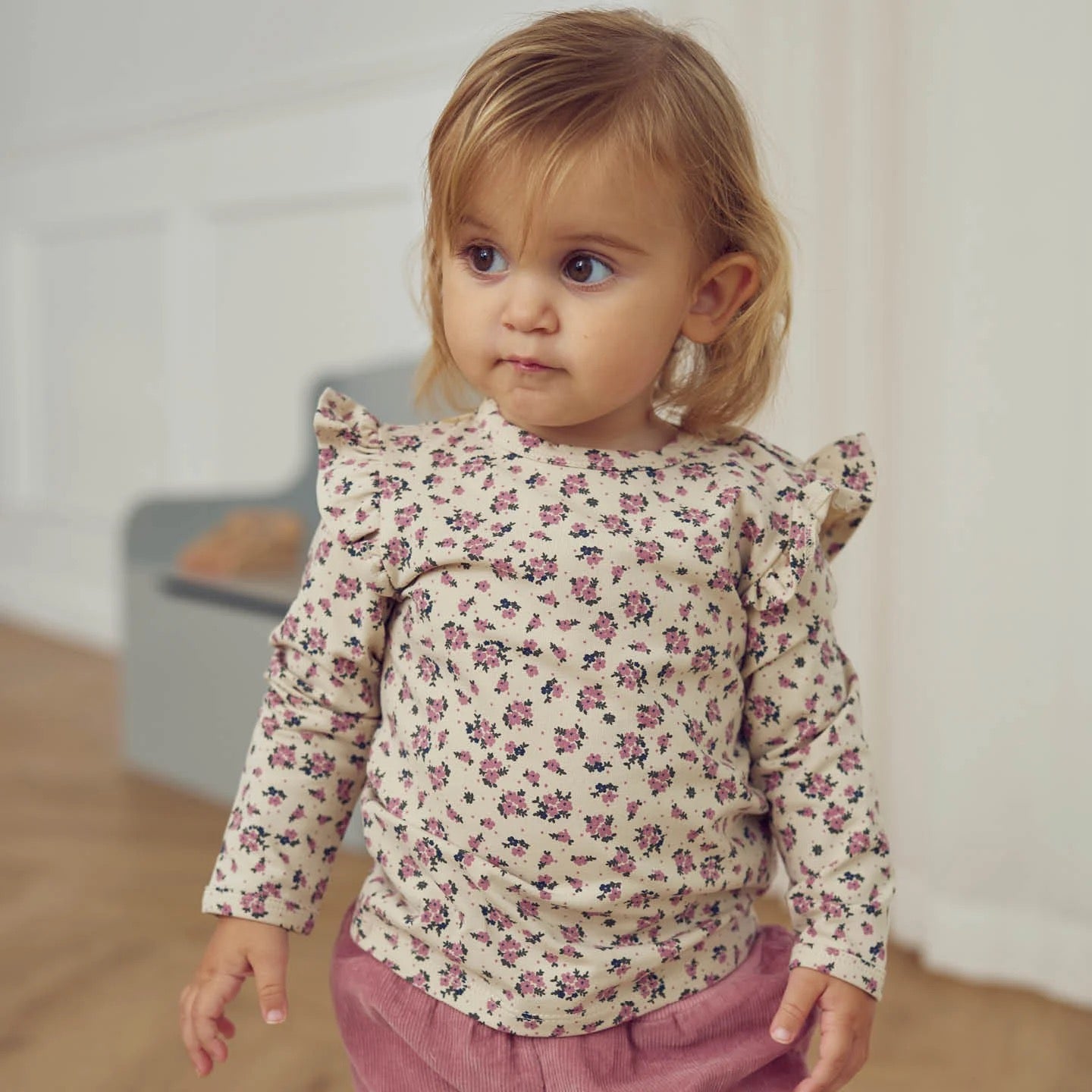 Zinna Frill Long Sleeve || Floral Print