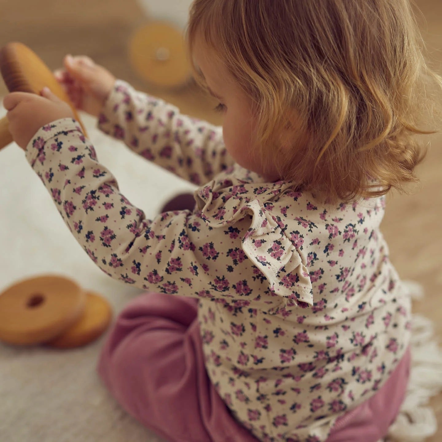 Zinna Frill Long Sleeve || Floral Print