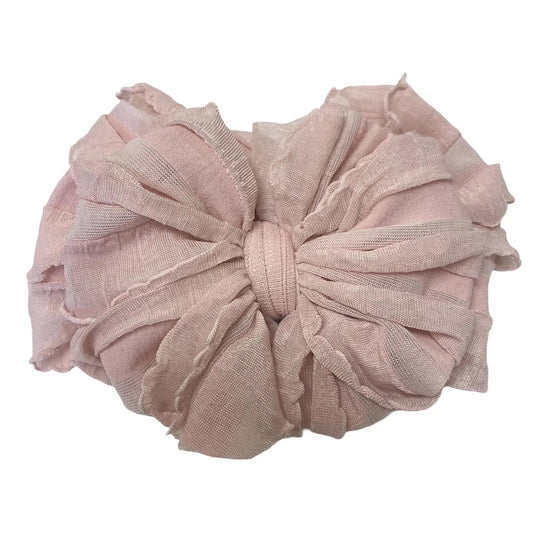 Ruffled Headband || Paris Pink