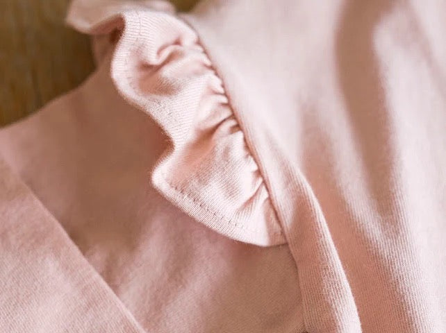 Heart Pocket Overall Cotton Corduroy Dress and Top Set