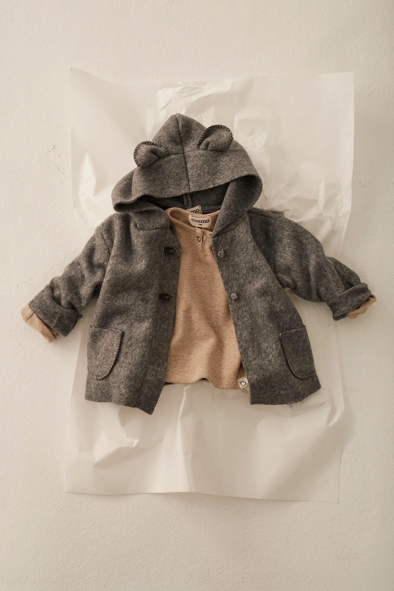 Porto Pants and Bear Ear Jacket Set  || Grey