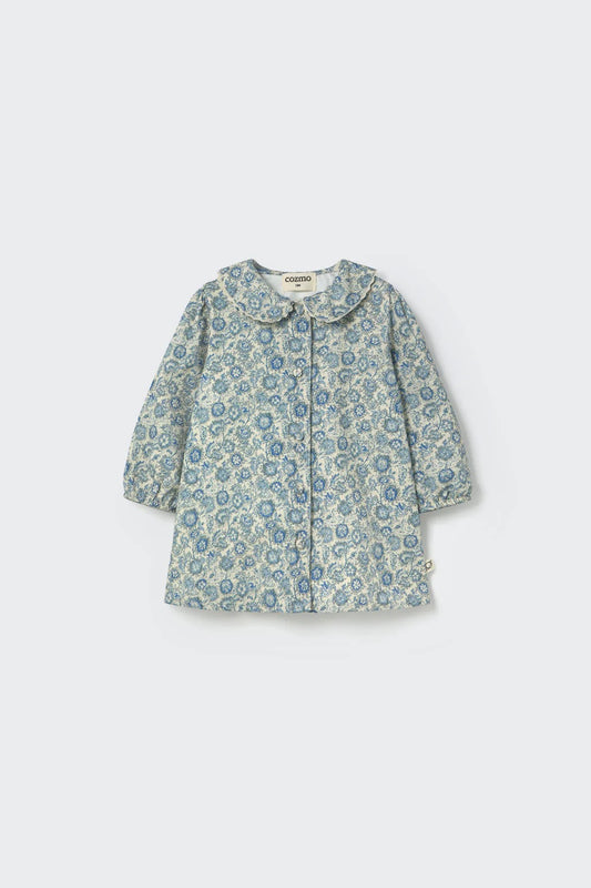 Organic Cotton Floral Fine Corduroy Baby Dress