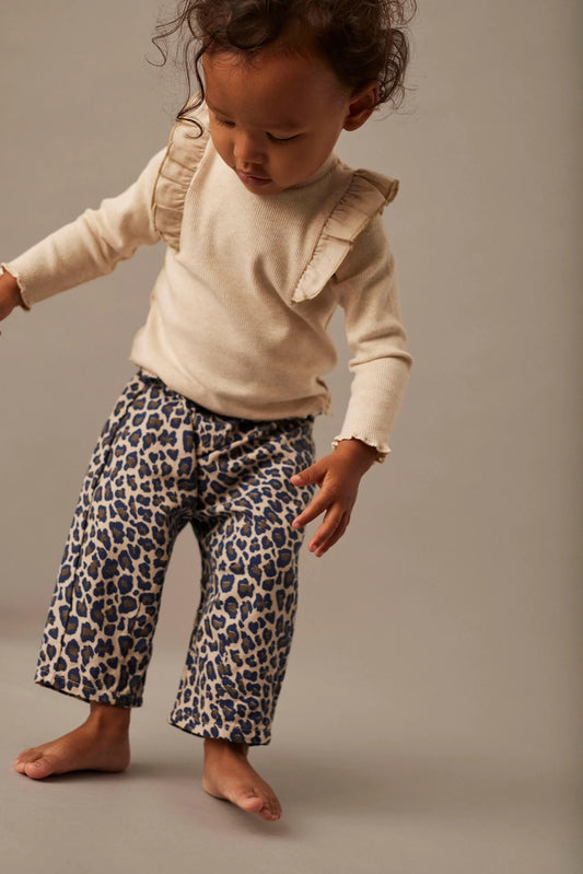 Soft Cotton Ribbed Baby Sweater || Stone