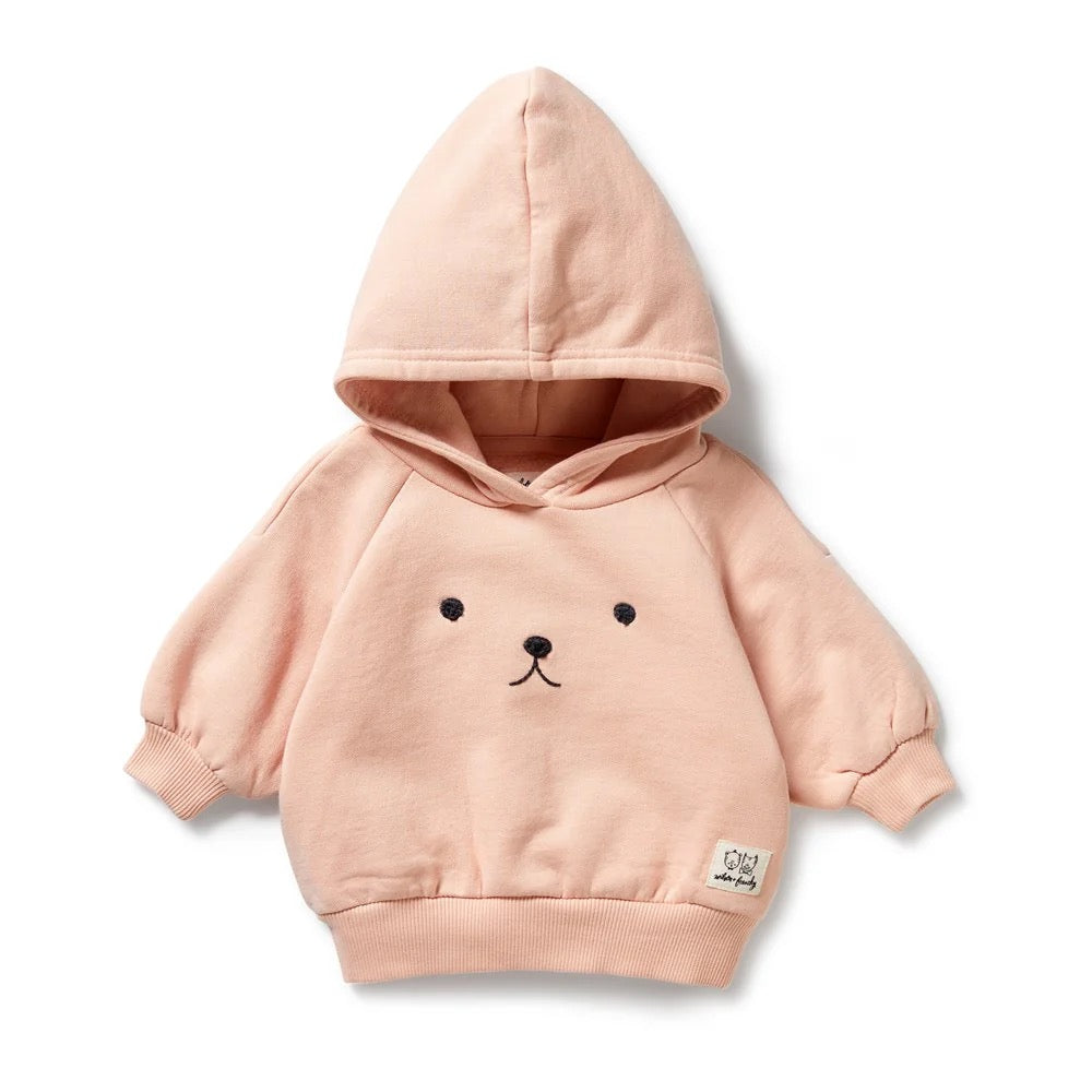 Organic Cotton Hooded Sweatshirt || Blush Pink