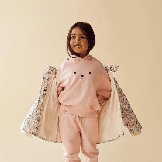 Organic Terry Hooded Sweatshirt || Blush Pink