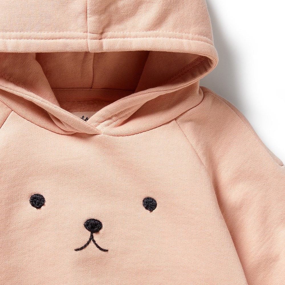 Organic Cotton Hooded Sweatshirt || Blush Pink