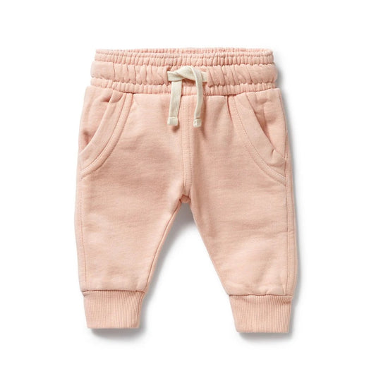 Organic Terry Sweatpants || Blush Pink