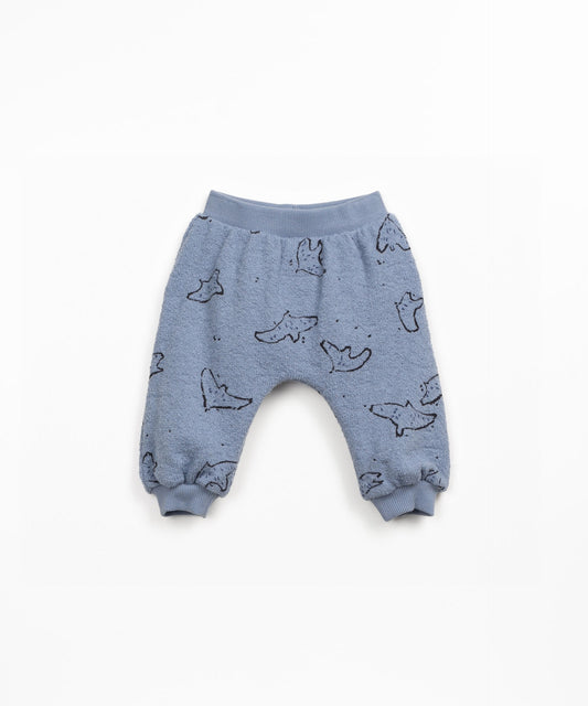 Fleece Jersey Trousers || Watercolor Bird Print