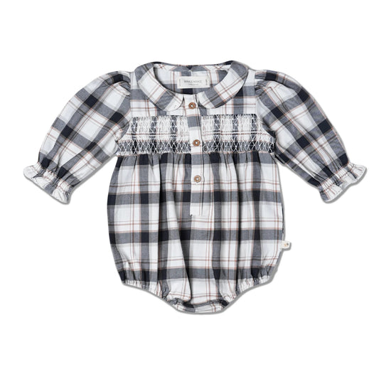 Smocked Bubble Romper || Bohemian Floral