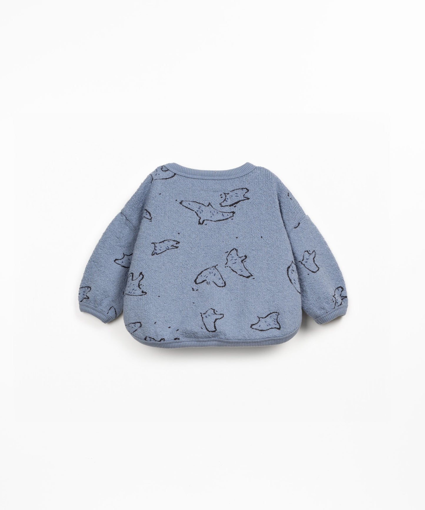 Knit Jersey Sweater || Watercolor Bird Print